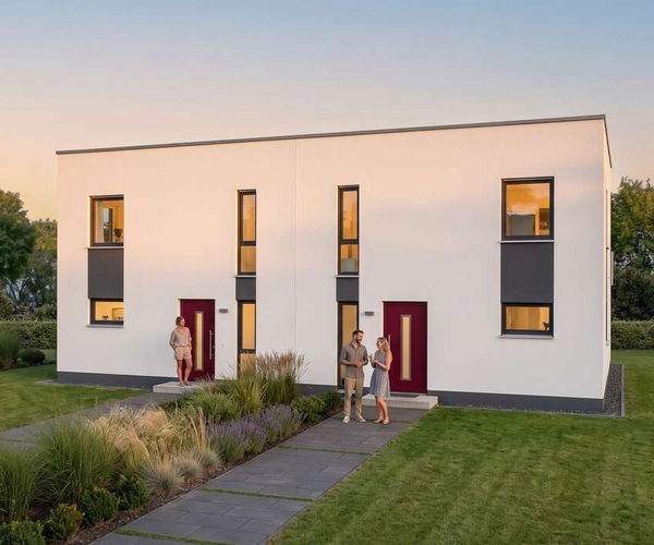 Doppelhaus pair von Elbe-Haus: Gesamtansicht beider Haushälften